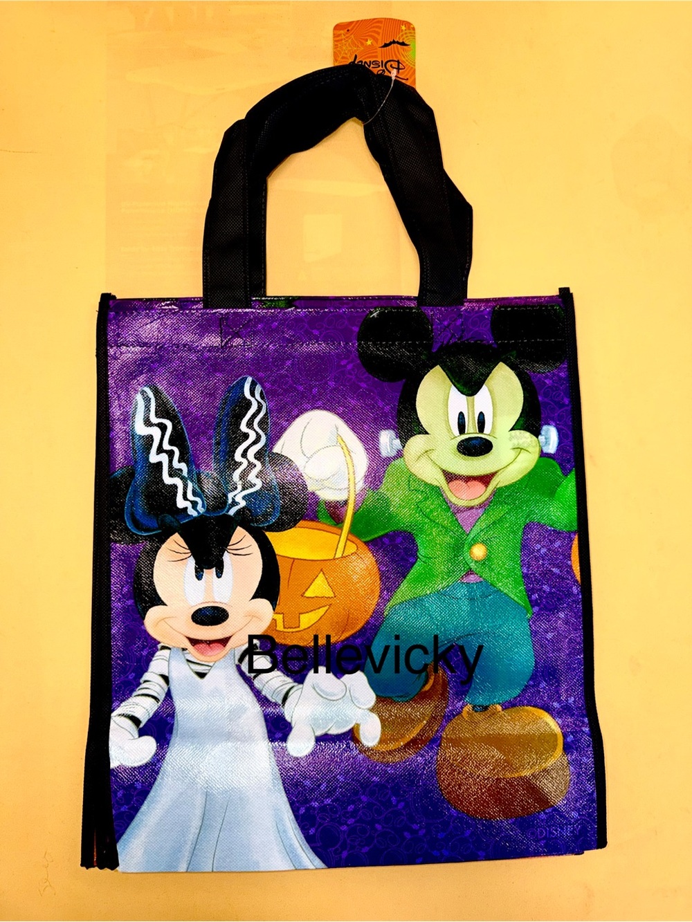 Set of 2 Disney Halloween reusable Bags approx. 13x15x6 inch